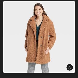 A New Day Teddy Overcoat tan size L